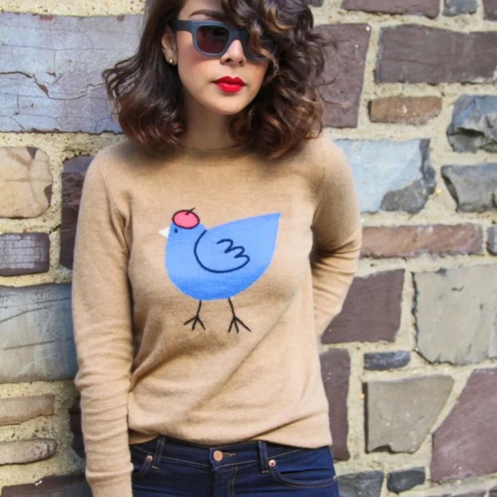 J. Crew French Hen Bird Sweater - Picture 4 of 12